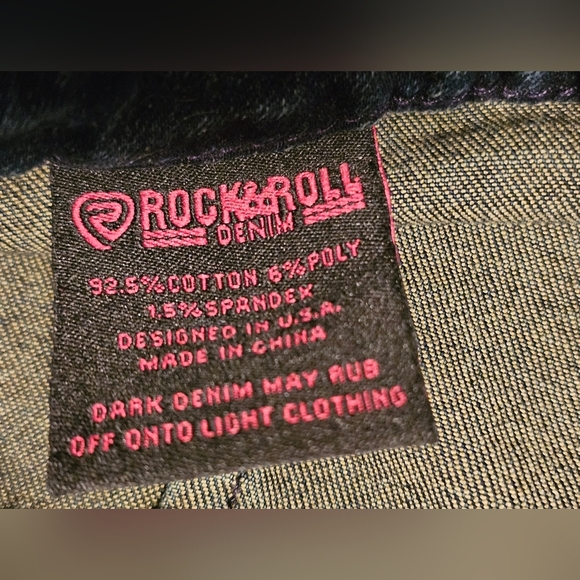 Rock & Roll Denim Bargain Button Bell Flare 30x34 - Picture 5 of 9